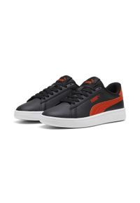 Puma - Młodzieżowe skórzane sneakersy Smash 3.0 PUMA. Zapięcie: sznurówki. Kolor: czerwony, wielokolorowy, czarny. Materiał: skóra. Szerokość cholewki: normalna. Sport: turystyka piesza