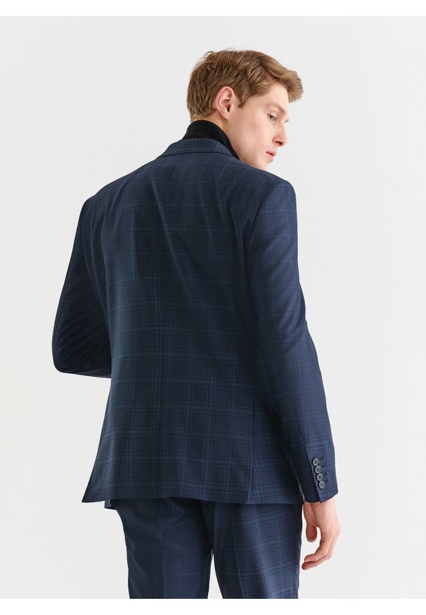 Pako Lorente - PAKO LORENTE – Granatowa marynarka garniturowa z wełną. Kolor: niebieski. Materiał: wełna. Styl: elegancki