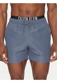 Calvin Klein Swimwear Szorty kąpielowe KM0KM01093 Szary Regular Fit. Kolor: szary. Materiał: syntetyk