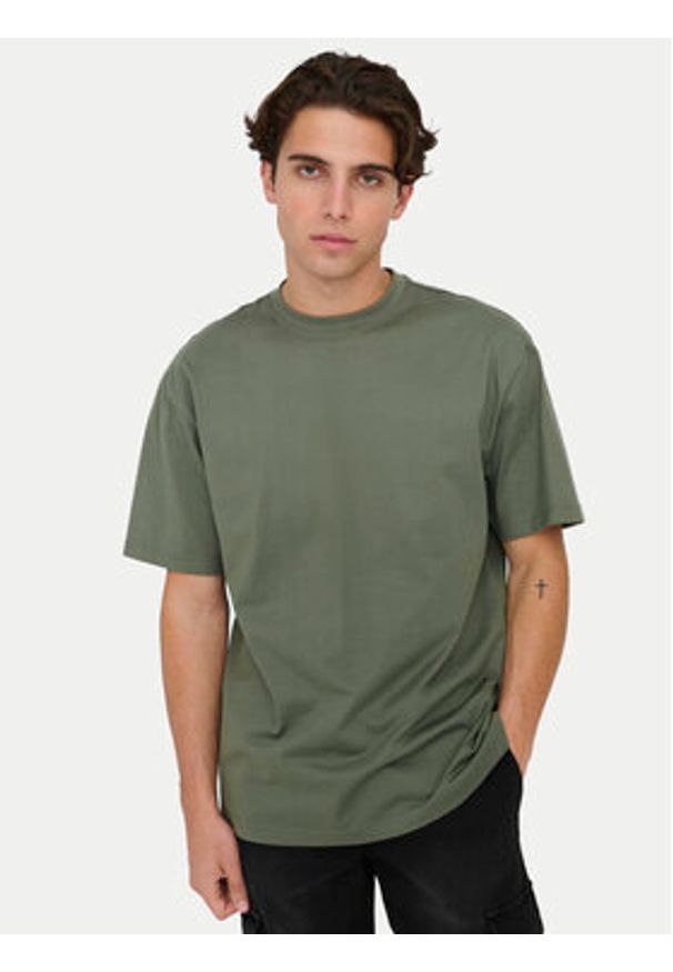 Only & Sons T-Shirt Fred 22022532 Szary Relaxed Fit. Kolor: szary. Materiał: bawełna