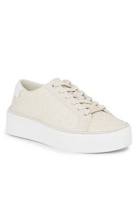 Calvin Klein Sneakersy Flatform Cupsole Lace Up-Epi Mn HW0HW01670 Biały. Kolor: biały. Materiał: skóra #4