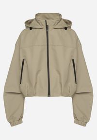 Born2be - Zielona Kurtka Wiatrówka o Kroju Oversize Natilessa. Okazja: na spacer, na co dzień. Kolor: zielony. Materiał: jeans. Długość rękawa: długi rękaw. Długość: długie. Sezon: wiosna. Styl: casual #2