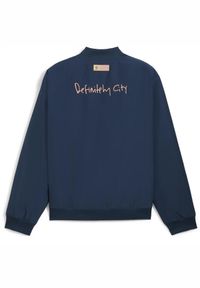 Puma - Męska kurtka bomber Manchester City NG PUMA Marine Blue. Kolor: niebieski