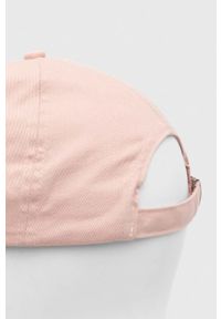 United Colors of Benetton czapka z daszkiem bawełniana dziecięca x Disney kolor różowy z nadrukiem. Kolor: różowy. Materiał: bawełna. Wzór: nadruk, motyw z bajki #3