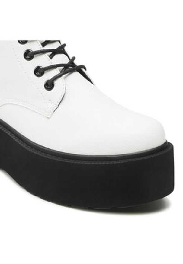 Jenny Fairy Trzewiki WS101-08 Biały. Kolor: biały. Materiał: skóra