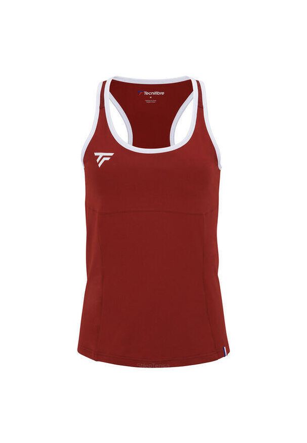 TECNIFIBRE - Koszulka tenisowa bezrękawnik dziecięca Tecnifibre Team Tank. Kolor: czerwony, biały, wielokolorowy. Długość rękawa: bez rękawów. Sport: tenis