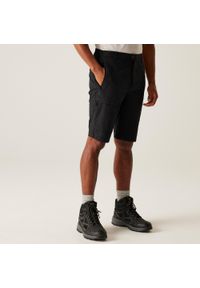Regatta - Spodenki męskie Highton długie. Kolor: czarny. Materiał: materiał. Długość: długie. Sport: turystyka piesza #1