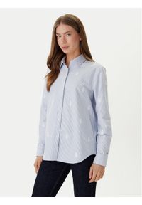 TOMMY HILFIGER - Tommy Hilfiger Koszula WW0WW49386 Błękitny Relaxed Fit. Kolor: niebieski. Materiał: bawełna #1