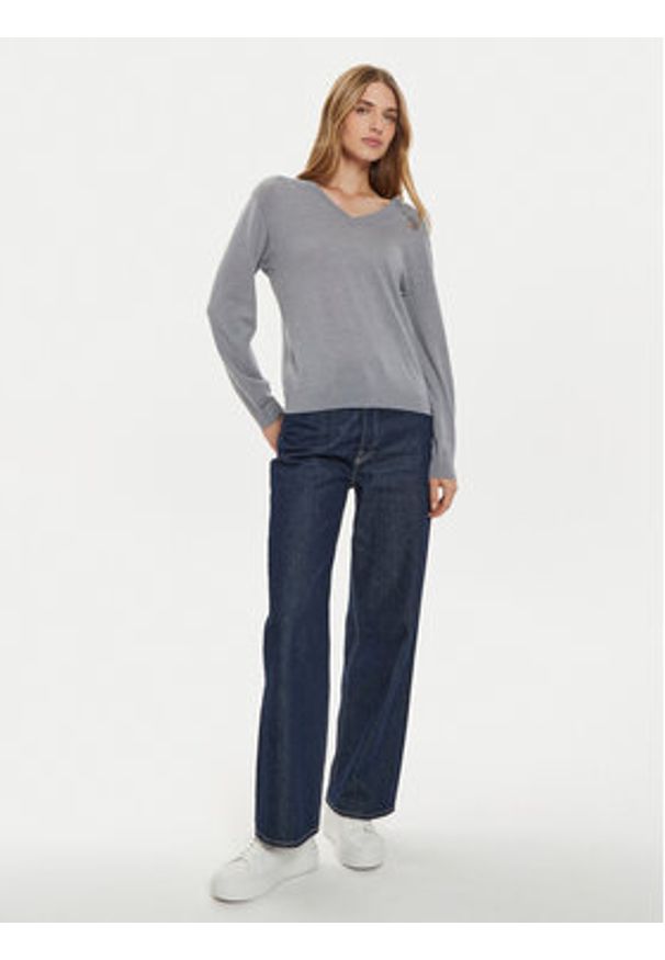 United Colors of Benetton - United Colors Of Benetton Sweter 11AHD401L Szary Regular Fit. Kolor: szary. Materiał: wełna