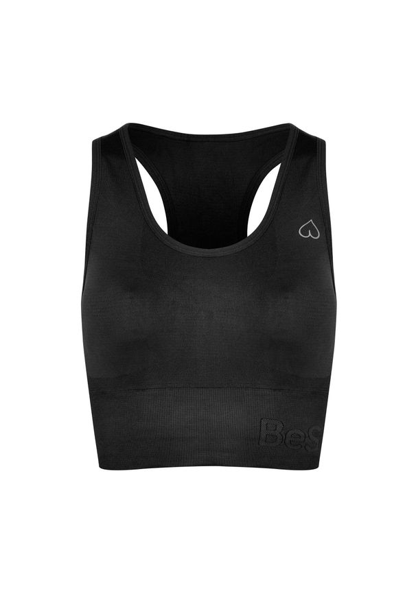 BESHAPED - Stanik Sportowy BeShaped Body Boost Regulowany. Kolor: czarny. Materiał: nylon
