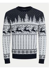 Jack & Jones - Jack&Jones Sweter Xmas Gabriel 12266118 Szary Regular Fit. Kolor: szary. Materiał: syntetyk #7