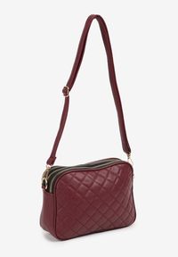 Born2be - Bordowa Trzykomorowa Torebka Pikowana na Ramię z Dodatkowym Regulowanym Paskiem Rivila. Kolor: czerwony. Materiał: pikowane. Styl: elegancki, casual. Rodzaj torebki: na ramię #3