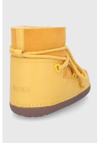 Inuikii Śniegowce kolor żółty. Nosek buta: okrągły. Zapięcie: sznurówki. Kolor: żółty. Materiał: wełna, guma #5