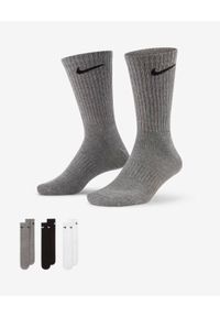Nike EVERYDAY LTWT CREW 3PR Skarpety unisex. Kolor: czarny. Materiał: dzianina, bawełna, poliester, elastan