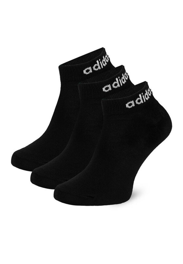 Adidas - adidas Skarpety krótkie IC1305 3-PACK Czarny. Kolor: czarny. Materiał: bawełna