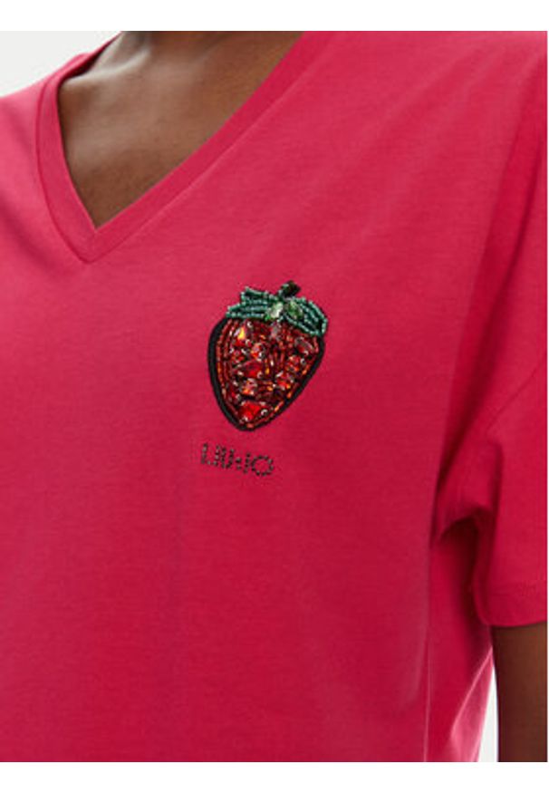 Liu Jo T-Shirt WA5366 JS904 Różowy Regular Fit. Kolor: różowy. Materiał: bawełna