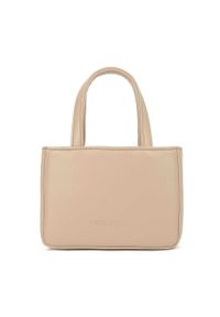 Kazar - Beżowa torebka damska. Kolor: beżowy. Materiał: skórzane. Styl: elegancki, klasyczny, biznesowy #1