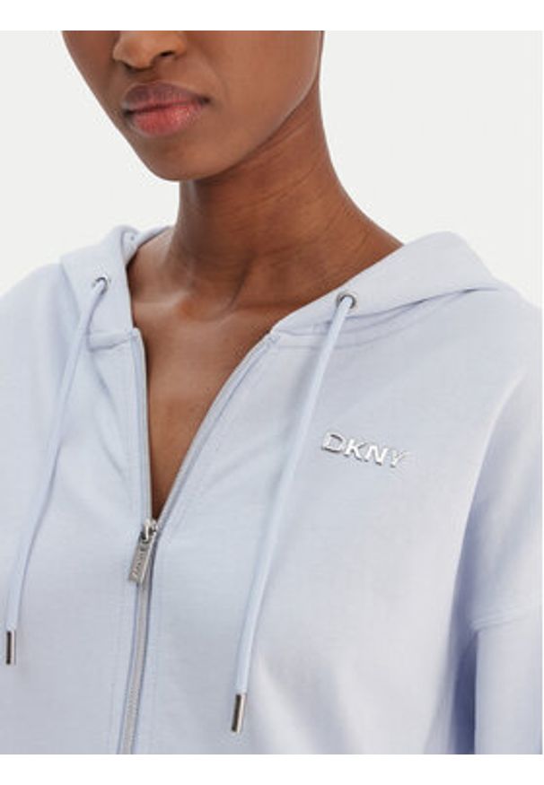 DKNY Sport Bluza DP6J9665 Błękitny Regular Fit. Kolor: niebieski. Materiał: bawełna. Styl: sportowy