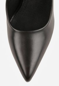 Renee - Czarne Klasyczne Czółenka Vices na Słupkowym Obcasie ze Skórzaną Wkładką Divira. Kolor: czarny. Materiał: skóra. Obcas: na obcasie. Styl: klasyczny. Wysokość obcasa: średni #2