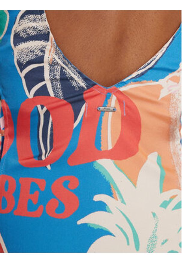 Maaji Sukienka letnia PT2648CLD001 Niebieski Regular Fit. Kolor: niebieski. Materiał: wiskoza. Sezon: lato