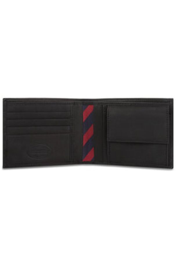 TOMMY HILFIGER - Tommy Hilfiger Duży Portfel Męski Johnson Cc And Coin Pocket AM0AM82565/AM0AM00659 Czarny. Kolor: czarny. Materiał: skóra