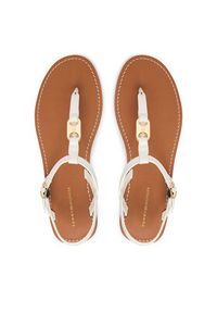 TOMMY HILFIGER - Tommy Hilfiger Sandały Leather Thong Sandal FW0FW09127 Biały. Kolor: biały. Materiał: skóra #4
