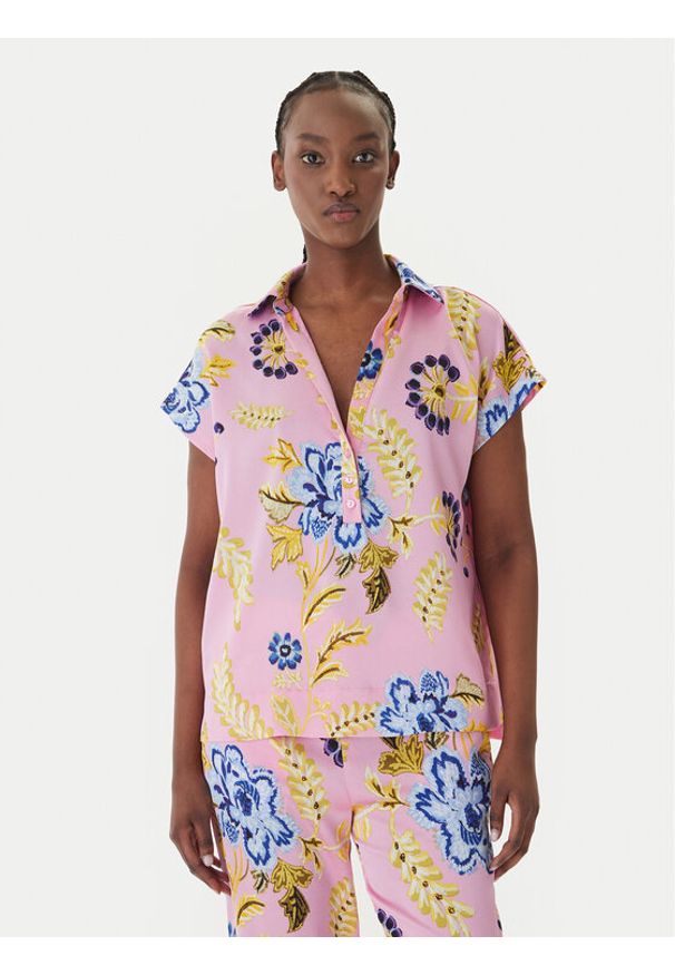 LOLA CASADEMUNT Bluza LS2615063 Różowy Regular Fit. Kolor: różowy. Materiał: syntetyk