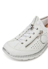 Rieker Sneakersy L3254-80 Biały. Kolor: biały. Materiał: materiał, syntetyk