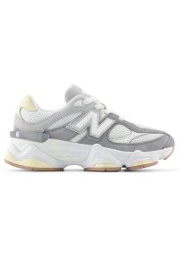 Buty dziecięce New Balance PC9060AB – szare. Okazja: na co dzień, na uczelnię. Kolor: szary. Materiał: guma, materiał, skóra, syntetyk. Szerokość cholewki: normalna. Sport: turystyka piesza