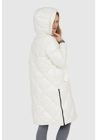 Blauer USA - BLAUER Puchowy płaszcz damski Kay w kolorze ecru, Rozmiar S. Kolor: biały. Materiał: puch, poliamid #5