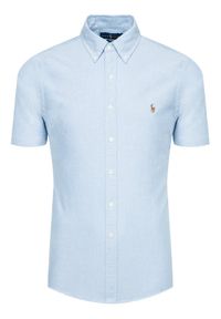 Polo Ralph Lauren Koszula Classics 710787736 Błękitny Slim Fit. Typ kołnierza: polo. Kolor: niebieski. Materiał: bawełna