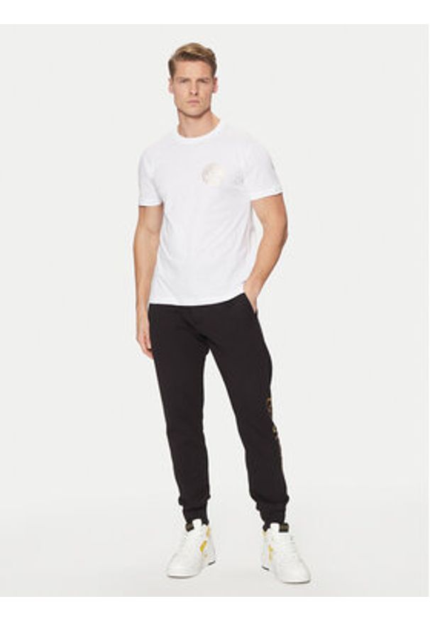 Versace Jeans Couture T-Shirt 78GAHT00 Biały Regular Fit. Kolor: biały. Materiał: bawełna