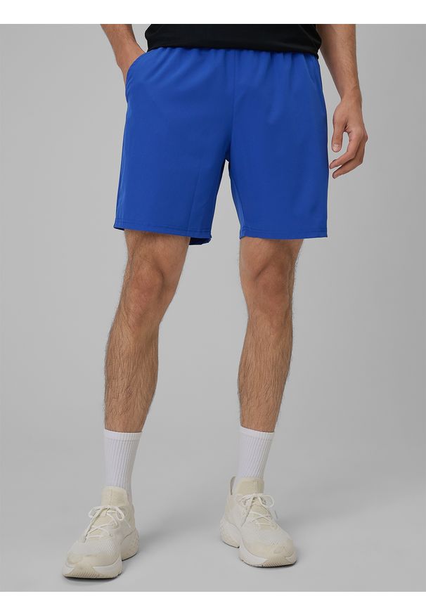 4f - 4F Spodenki treningowe szybkoschnące męskie - niebieskie 3XL. Kolor: niebieski. Materiał: materiał. Sport: fitness, bieganie