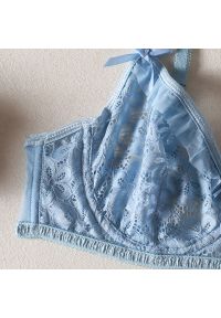 Intica - Komplet bielizny z subtelnymi detalami na specjalne okazje Hannchen. Kolor: niebieski. Materiał: materiał, skóra, koronka. Wzór: koronka #3