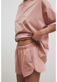 Marsala - Szorty z dzianiny dresowej w kolorze COTTONE ROSE - HOMEY-M. Materiał: dresówka, dzianina