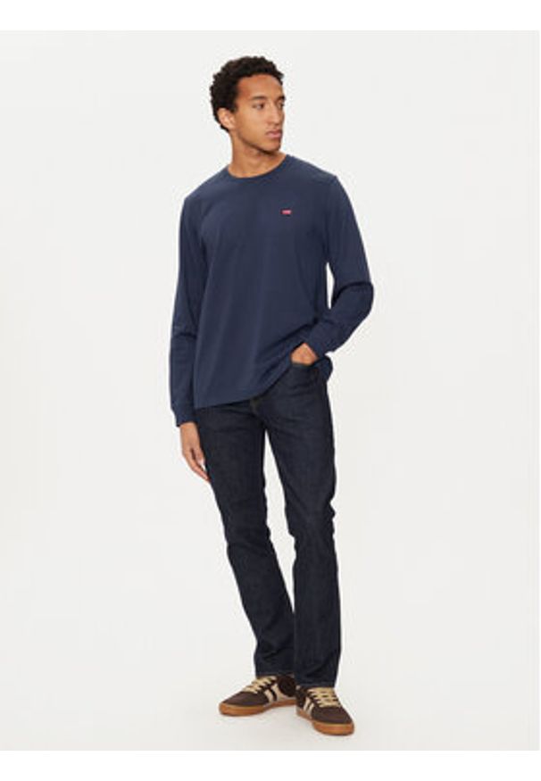 Levi's® Longsleeve Original Logo Tee 72848-0001 Granatowy Regular Fit. Kolor: niebieski. Materiał: bawełna. Długość rękawa: długi rękaw