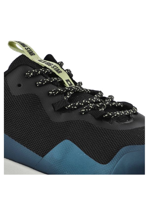 Big-Star - Czarne Sneakersy Big Star Męskie Sportowe Obuwie. Okazja: na co dzień, na spacer. Zapięcie: sznurówki. Kolor: czarny. Materiał: syntetyk, materiał. Szerokość cholewki: normalna. Sport: turystyka piesza, fitness