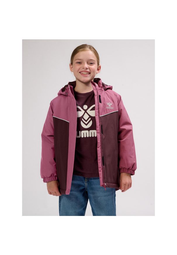 Dziecięca kurtka wodoodporna Hummel hmlJOSSE. Kolor: fioletowy, różowy, wielokolorowy
