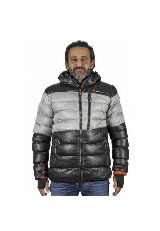 PEAK MOUNTAIN - Kurtka narciarska Peak Mountain Captin. Kolor: czarny, wielokolorowy, zielony. Materiał: puch. Sezon: zima. Sport: narciarstwo