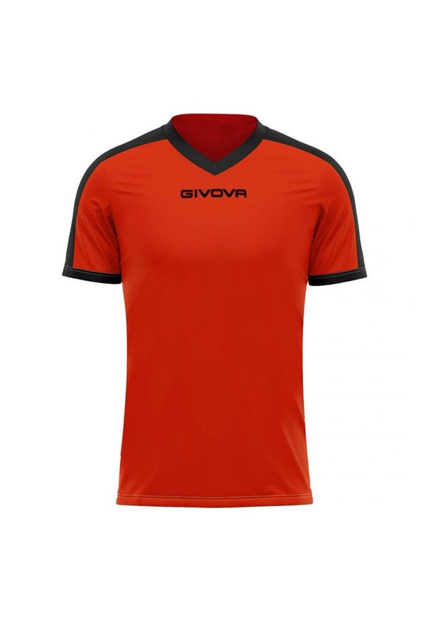 Givova - Męska Koszulka Interlock Revolution. Kolor: żółty, wielokolorowy, pomarańczowy, czarny