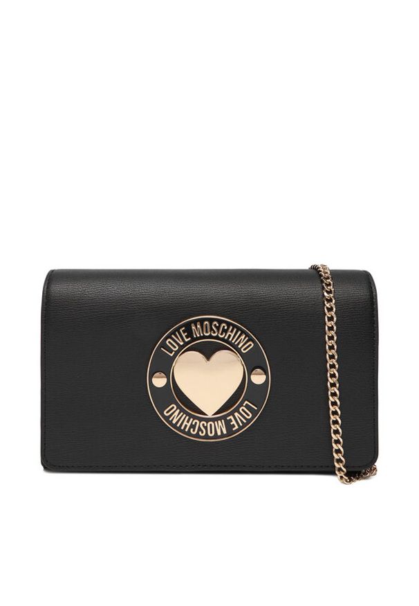 Love Moschino - LOVE MOSCHINO Torebka JC4368PP0NKG0000 Czarny. Kolor: czarny. Materiał: skórzane