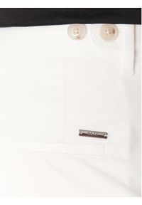 BOSS Spodnie garniturowe C-Genius 50539970 Biały Slim Fit. Kolor: biały. Materiał: bawełna