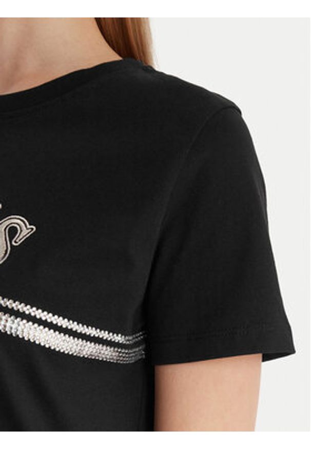 Guess T-Shirt V6RI16 I3Z14 Czarny Regular Fit. Kolor: czarny. Materiał: bawełna