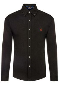 Polo Ralph Lauren Koszula Bsr 710772288 Czarny Slim Fit. Typ kołnierza: polo. Kolor: czarny. Materiał: bawełna #7
