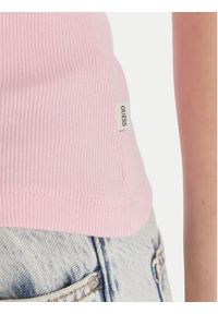Guess Jeans T-Shirt W6RP21 KA0H1 Różowy Slim Fit. Kolor: różowy. Materiał: bawełna #5