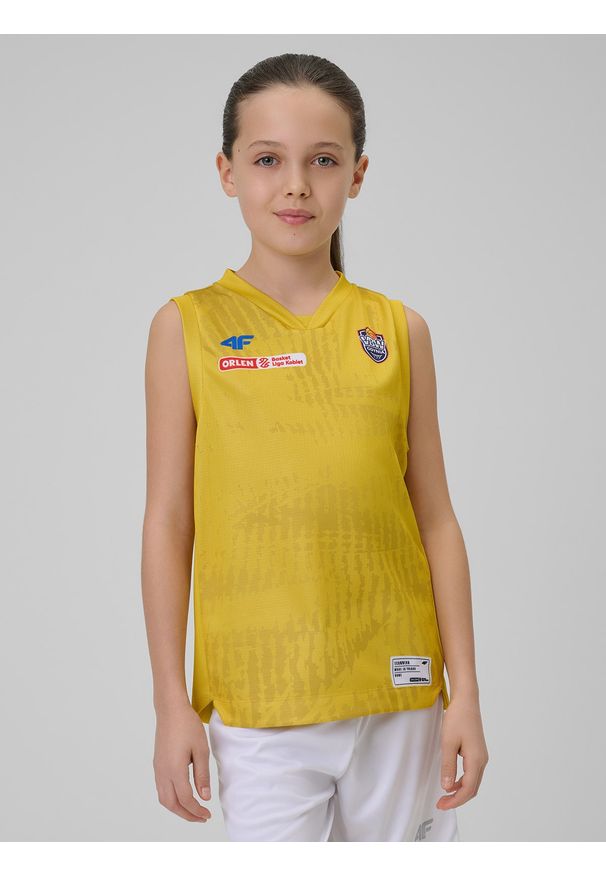 4f - 4F Koszulka meczowa replika domowa z sezonu 2025/26 dziecięca 4F x VBW Arka Gdynia - żółta 134/140 (8-10 lat). Kolor: żółty. Materiał: materiał. Wzór: nadruk. Sezon: lato