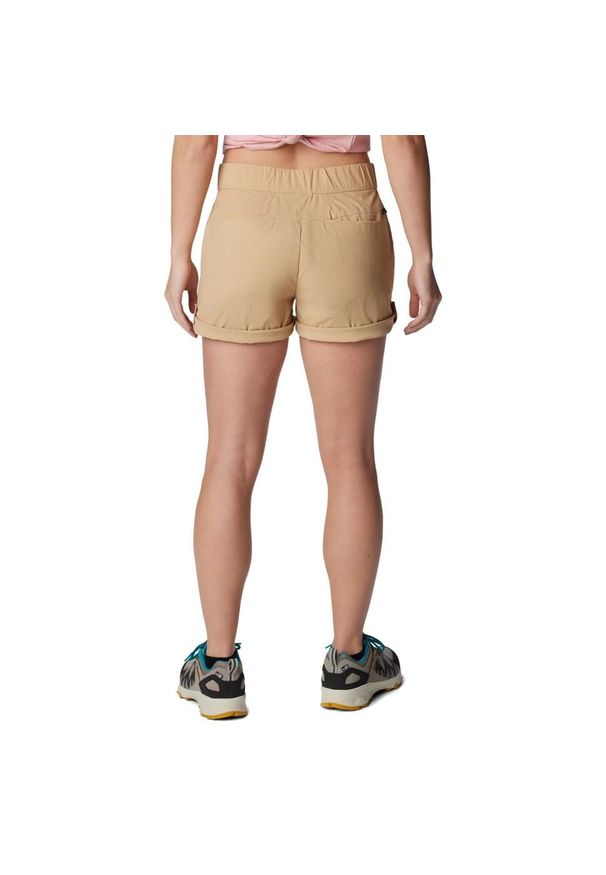 columbia - Spodenki krótkie damskie Columbia Firwood Camp II Short. Kolor: beżowy. Długość: krótkie