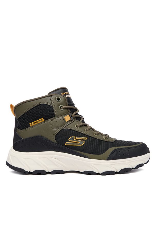 skechers - Skechers Trekkingi Hillcrest 2.0 237804 OLBK Khaki. Kolor: brązowy. Materiał: skóra. Sport: turystyka piesza