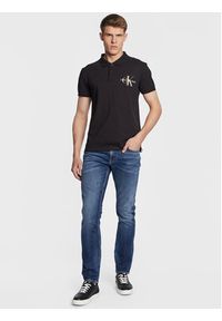 Calvin Klein Jeans Polo J30J322451 Czarny Regular Fit. Typ kołnierza: polo. Kolor: czarny. Materiał: bawełna #5