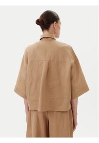 Max Mara Leisure Koszula Mirano 2516111028 Beżowy Relaxed Fit. Kolor: beżowy. Materiał: len #3